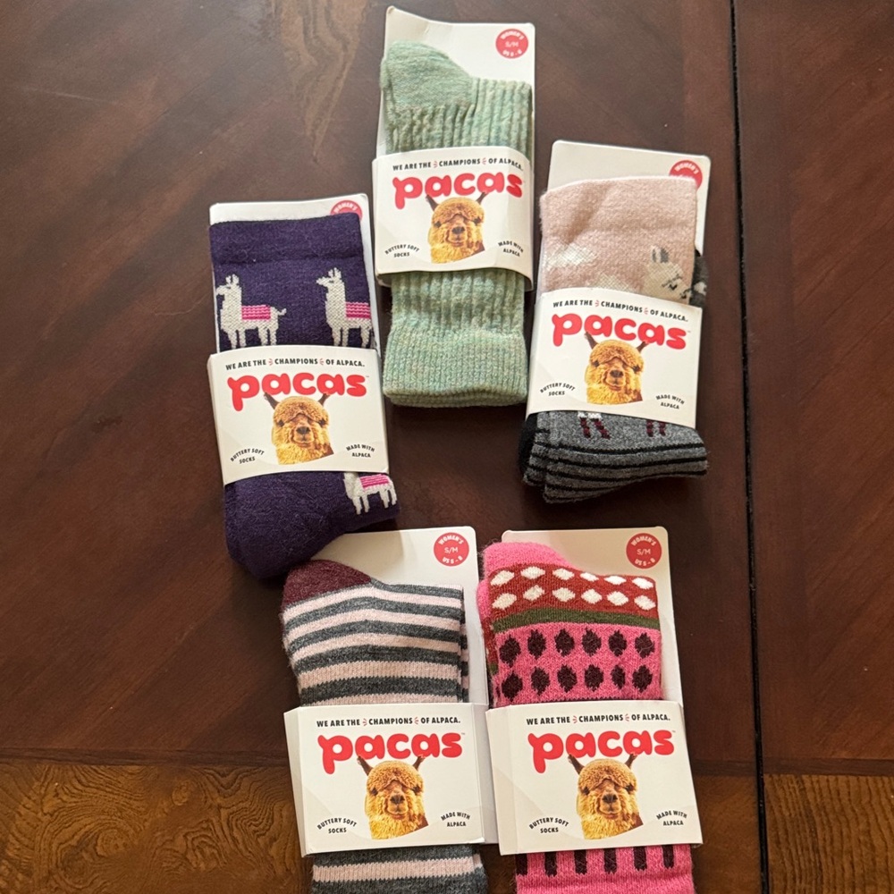 Pacas Women's Colorful Alpaca Socks Set size Small